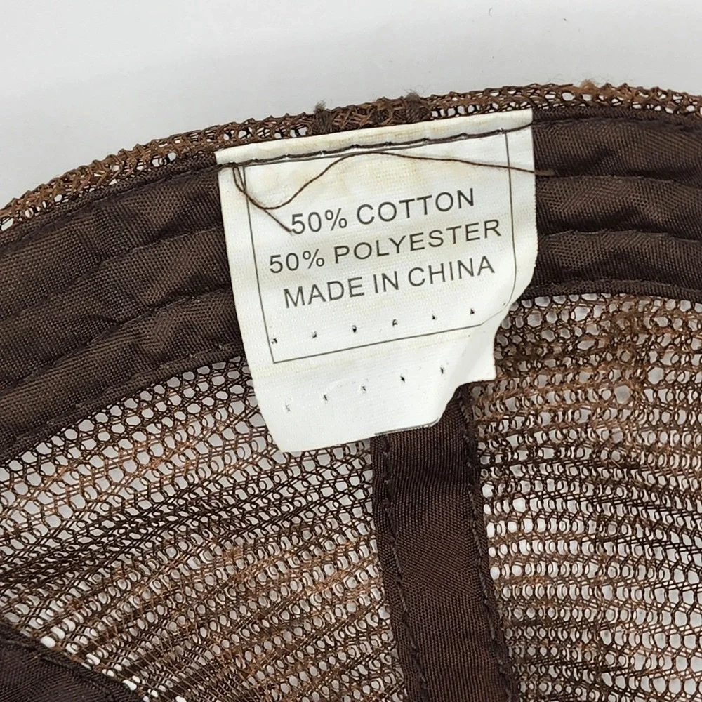Stockyards Championship Rodeo‎ Trucker Hat Tan Brown Mesh Snapback Western Cap